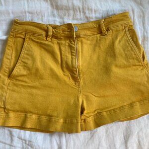 Everlane yellow shorts